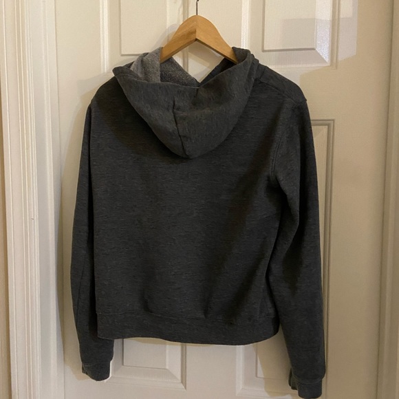 Dark grey sweatshirt | w hoodie and pockets - Picture 3 of 4